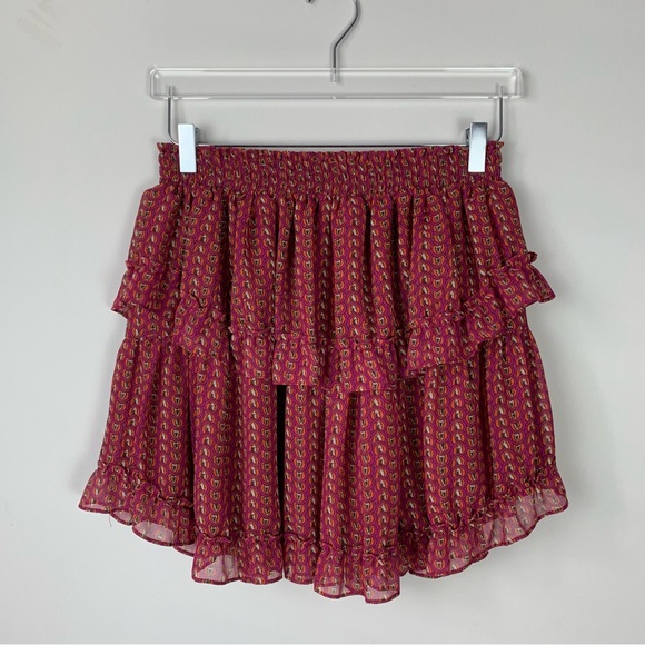MISA Los Angeles Manya Ditsy Tiered ruffle Skirt - Picture 12 of 12